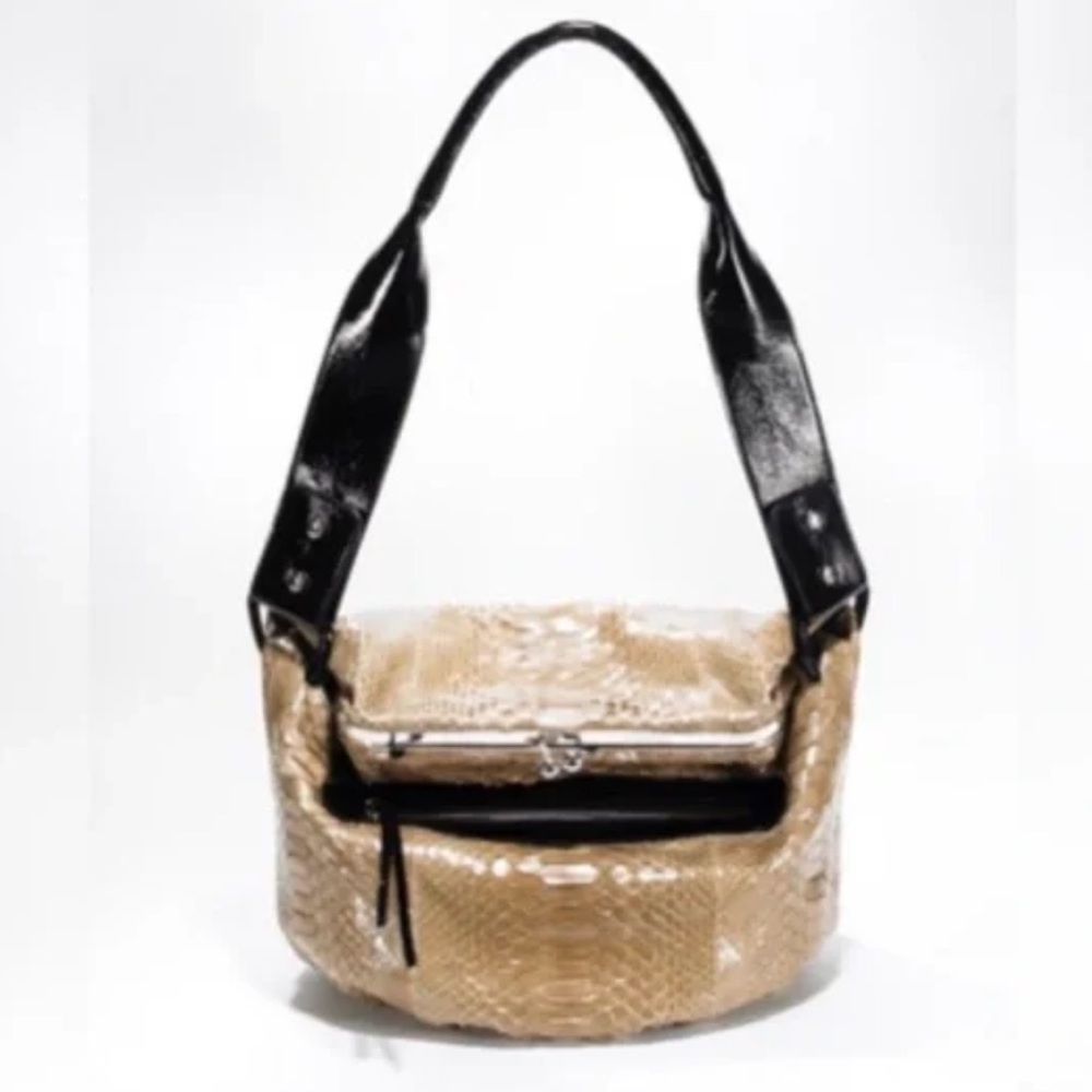 Devi Kroell Taupe Snakeskin Python Bag - image 2